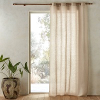 Штора 100 лен с люверсами Colin 140 x 180 см бежевый AM.PM  фото, kupilegko.ru